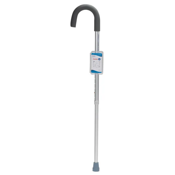 Alumium adjust 27.5-36.5" cane w/round vinyl handle