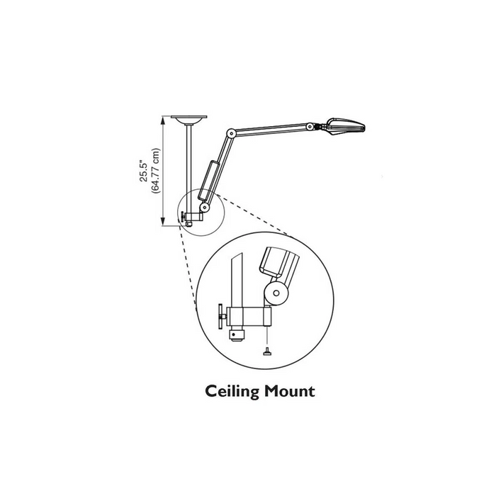 Nova ceiling mount exam light LED 120v