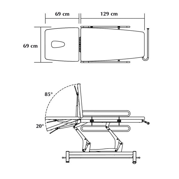 Table médicale Montane 2 sections