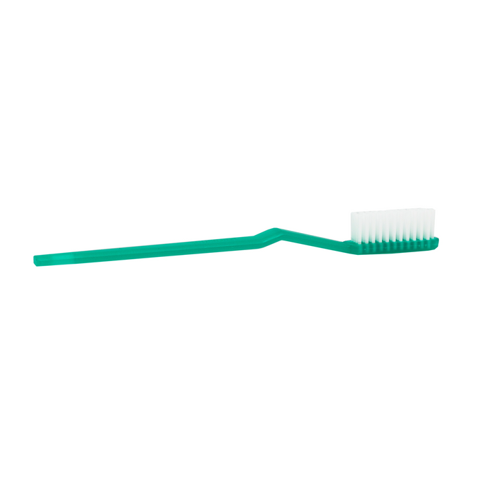 Toothbrush clear polypropylene bristles, green 6.1", 144 un