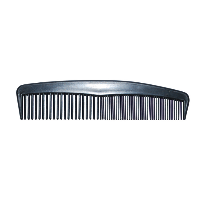 Plastic comb 5" black, 15 x 144 un