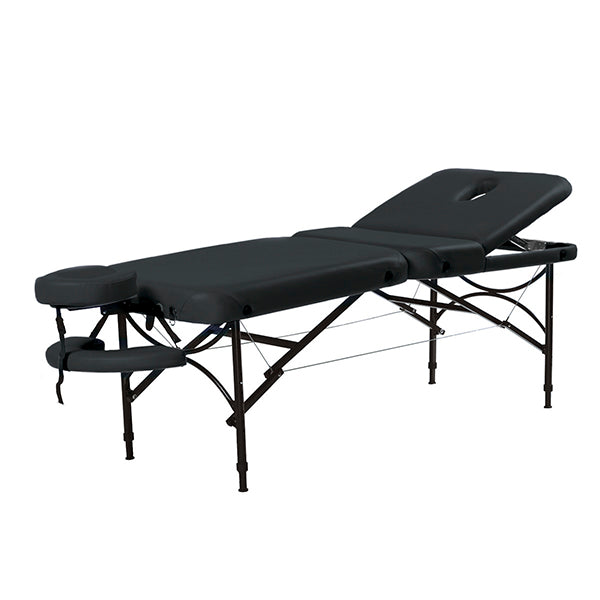 Table de massage portative en aluminium avec dossier de Coinfycare