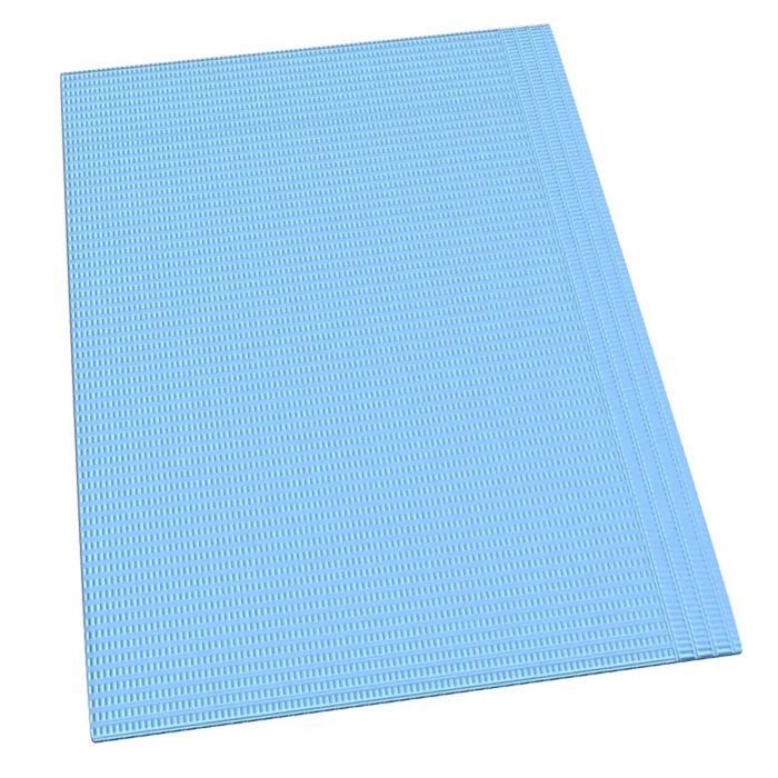 Dental bib 2 ply + 1 ply poly 13" x 18" blue, 500 un