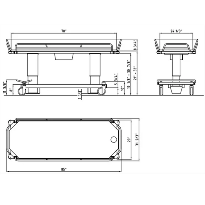 Bariatric shower trolley TR4200 JR