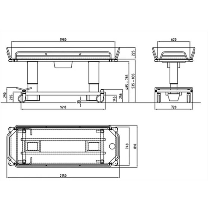 Bariatric shower trolley TR4200 JR