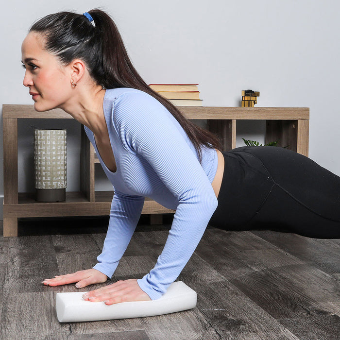 White foam rolls