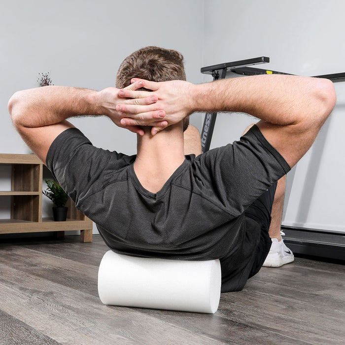 White foam rolls