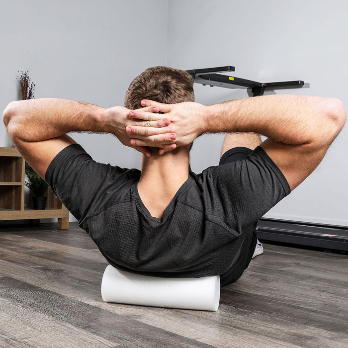 White foam rolls