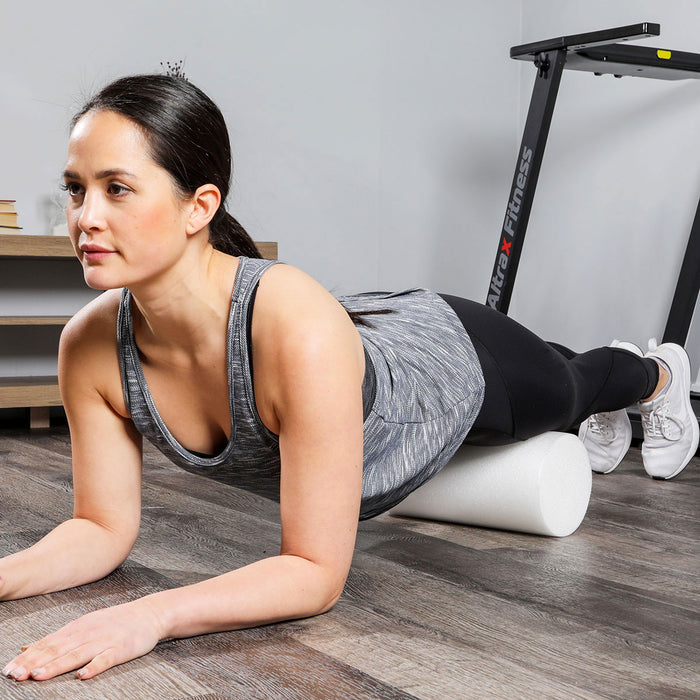 White foam rolls