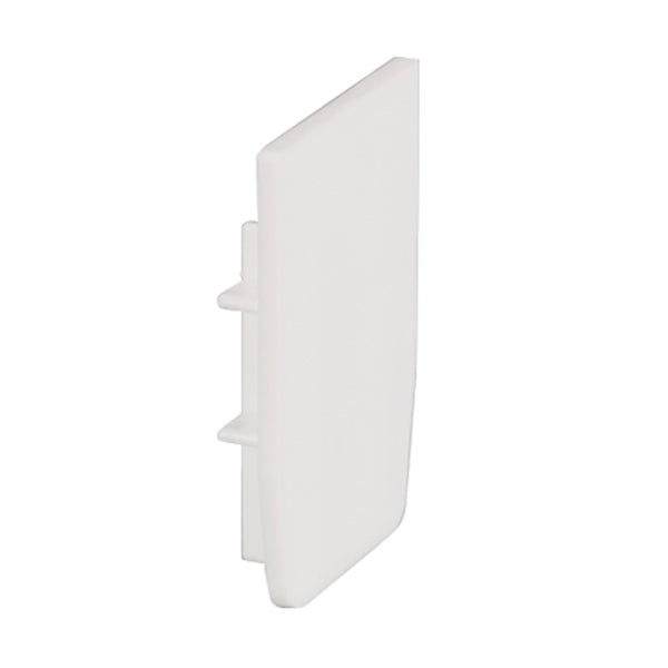 White molded end cap for patient lift track