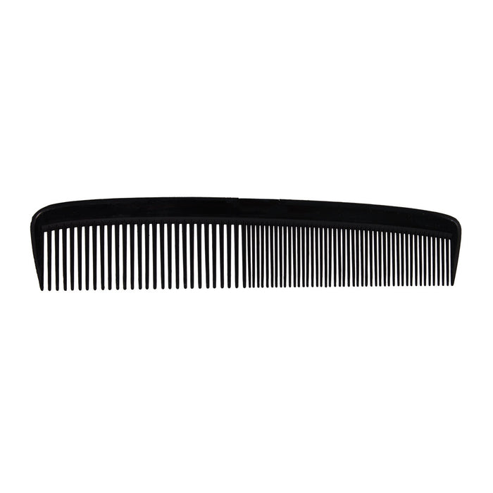 Plastic comb 7" black, 12 un