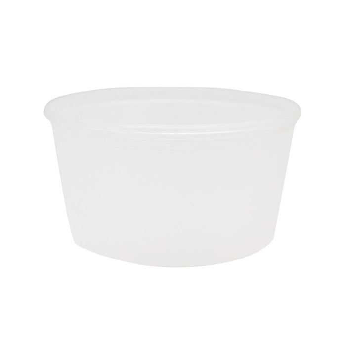 Denture cup plastic w/lid, 10 x 25 un