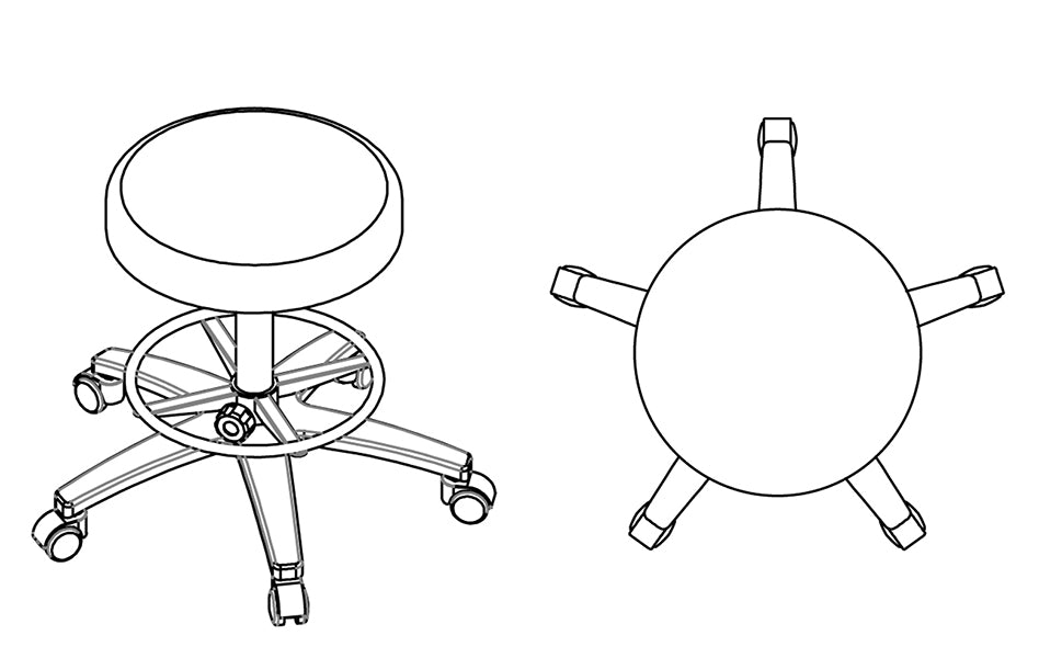 Coinfycare stool with footrest