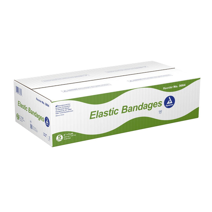 Elastic wrap bandage with clip closure latex free