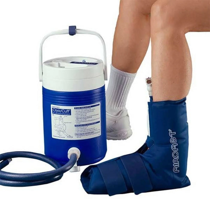 Aircast gravity cooler with cryo/cuff