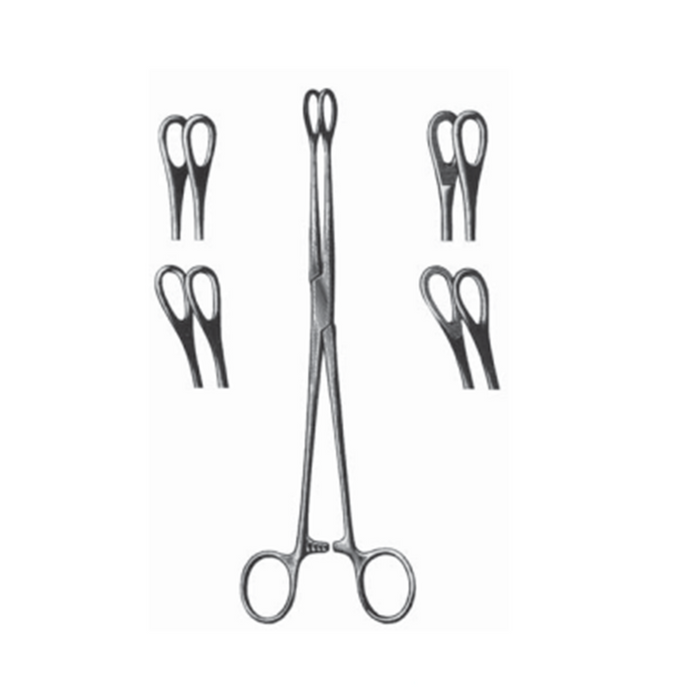 Foerster sponge forceps curved smooth 7"