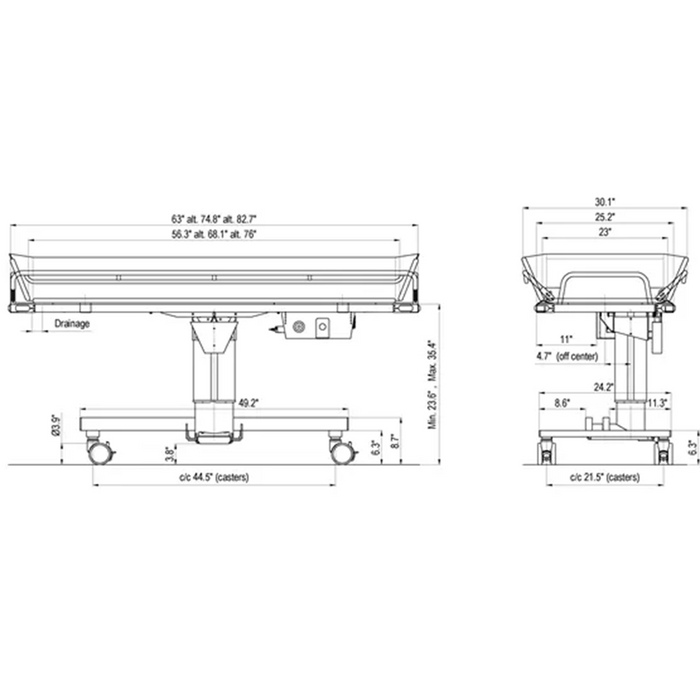 TR3000 shower troller 63"