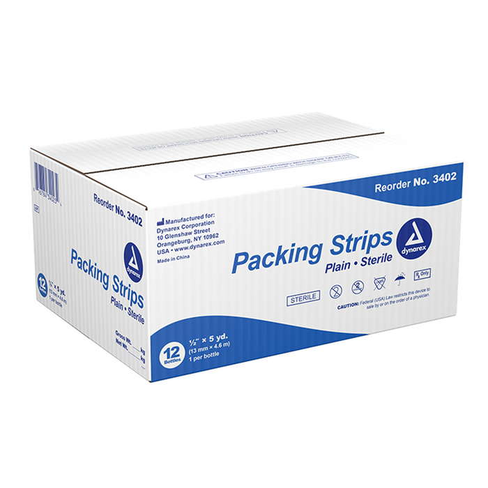 Packing strips plain 0.5" x 5Y ST, 12 un