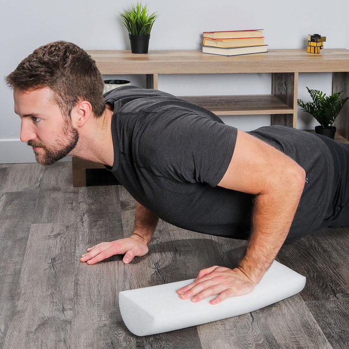 White foam rolls