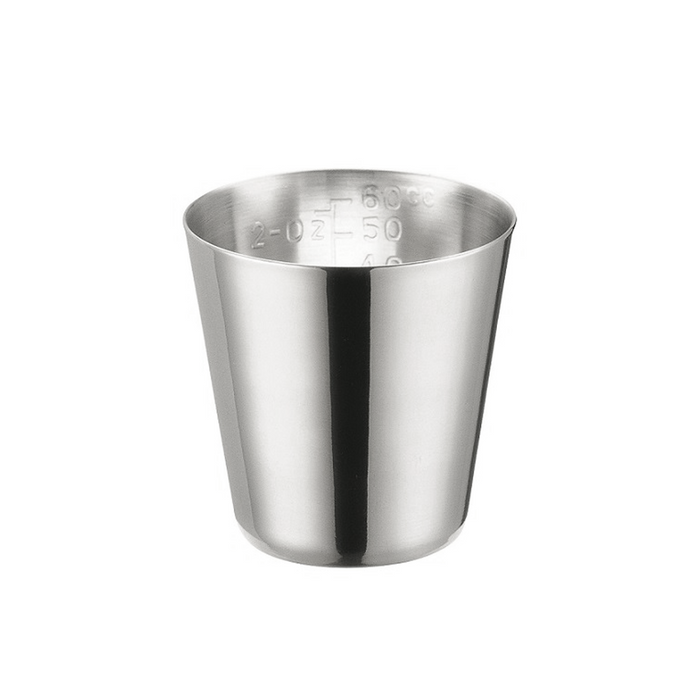 Graduated medicine cup 2oz stainless steel, 1 un