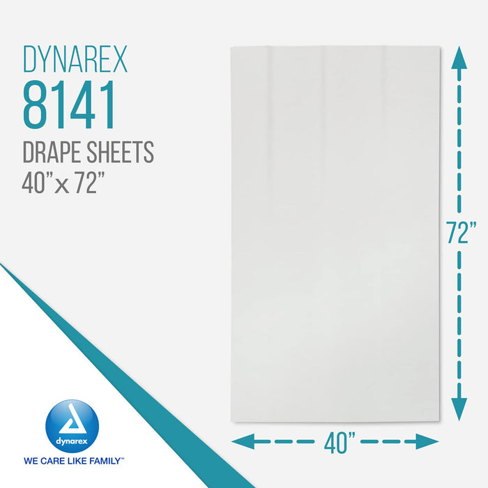 Dynarex disposable paper drape sheets, White