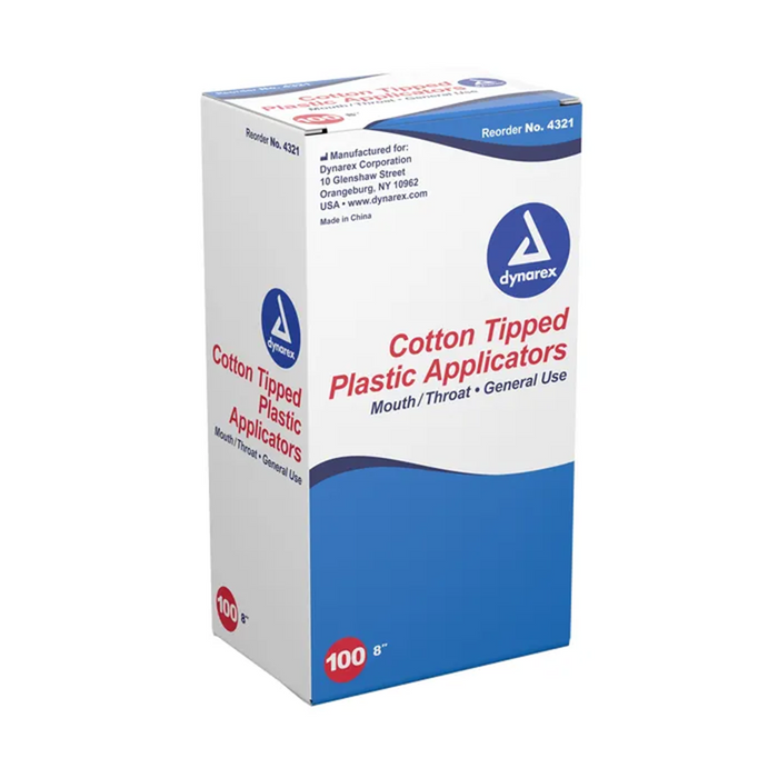 Applicateur plastique embout coton gros 8", 10 x 100 un