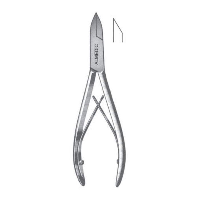 Tissue Nipper, straight edge, double spring, 12.5cm 5"