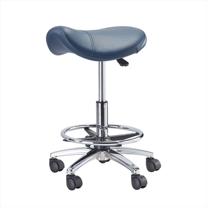 Coinfycare saddle seat stool w/ footrest