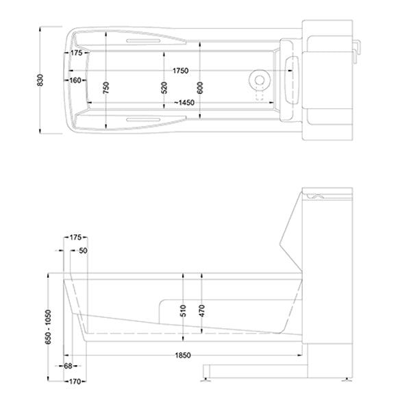 GK Magic 1000 variable bath tub