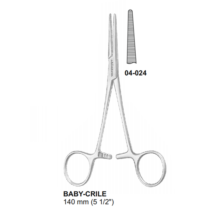 Baby-Crile hemostatic forceps