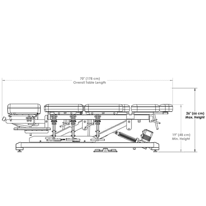 Techniques CHIRO-5E Chiropractic electric elevation table
