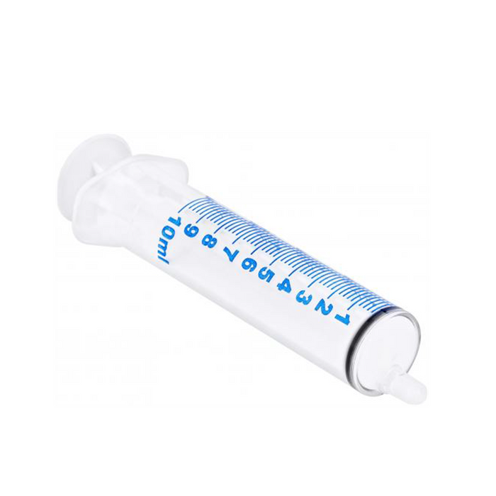 Oral syringe, 10cc transparent w/ end cap, ST, 100 un