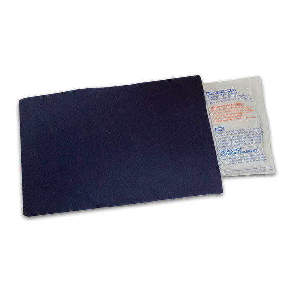 Pochettes de flanelle marine pour compresses chaudes/froides 6" x 10"