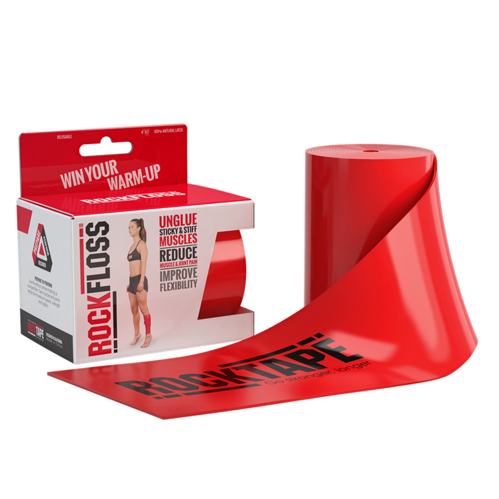 RockFloss elastic band 4" x 7' red