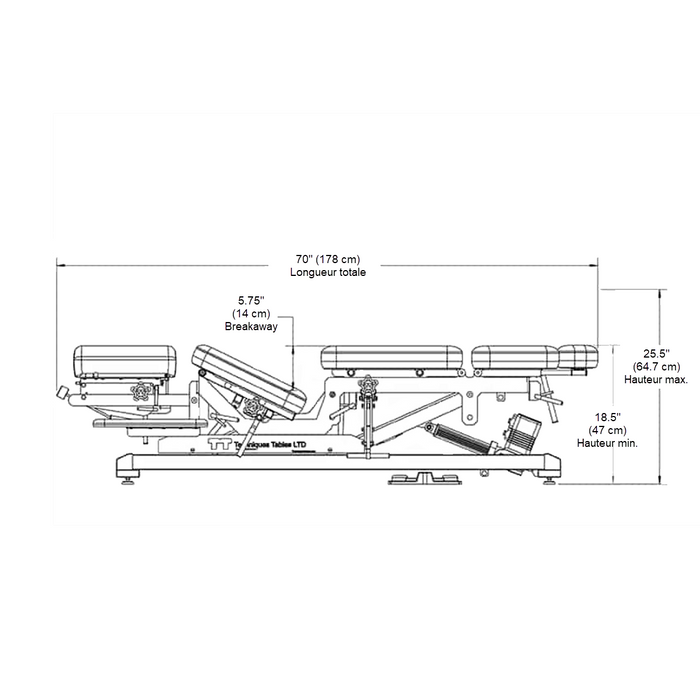 Techniques Chiropractic breakaway-5E electric elevation table