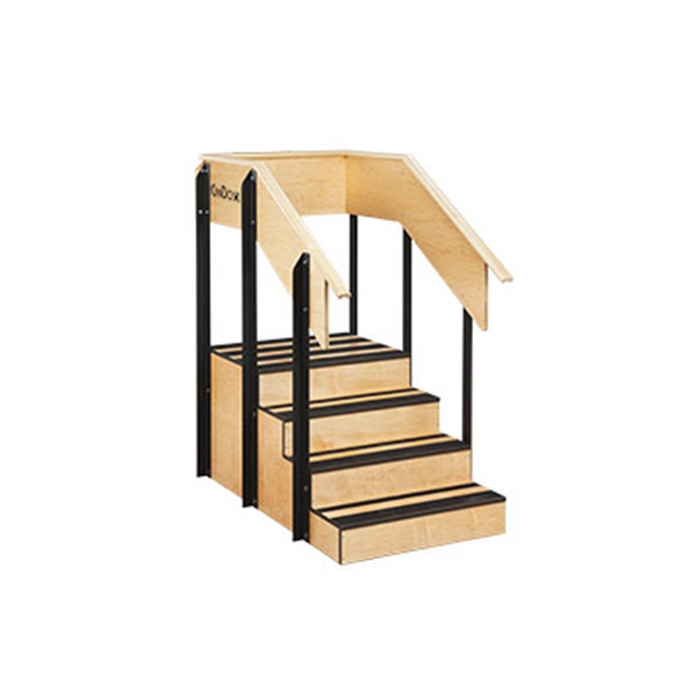 Training stairs, one-sided, w/platform, 30"