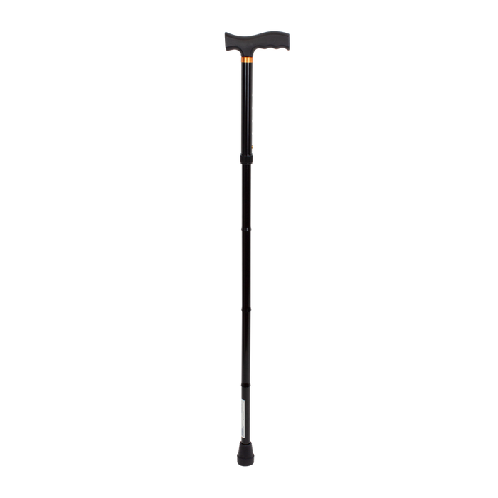 Aluminium folding cane adjustable height 32.5-36.5" black